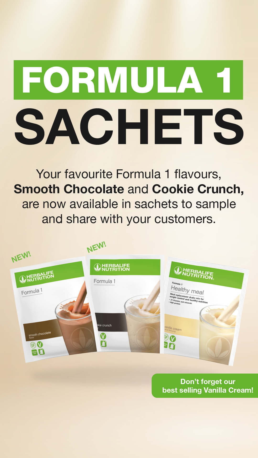 Formula 1 Shake Sachets